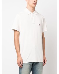 weißes besticktes Polohemd von Tommy Hilfiger