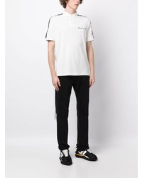 weißes besticktes Polohemd von Armani Exchange