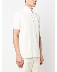 weißes besticktes Polohemd von Fred Perry