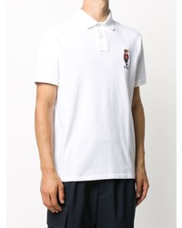 weißes besticktes Polohemd von Polo Ralph Lauren