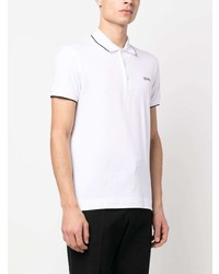 weißes besticktes Polohemd von Zegna