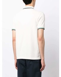 weißes besticktes Polohemd von Fred Perry