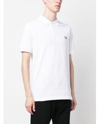 weißes besticktes Polohemd von Fred Perry