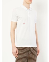 weißes besticktes Polohemd von Lanvin