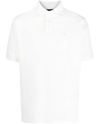weißes besticktes Polohemd von Emporio Armani