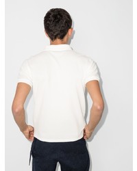 weißes besticktes Polohemd von MAISON KITSUNÉ