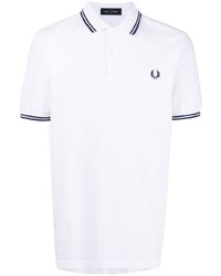 weißes besticktes Polohemd von Fred Perry