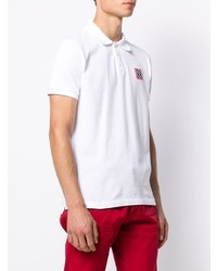 weißes besticktes Polohemd von DSQUARED2