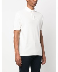 weißes besticktes Polohemd von Emporio Armani