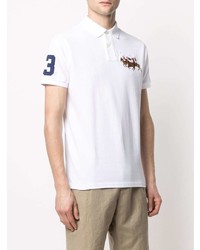 weißes besticktes Polohemd von Polo Ralph Lauren