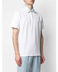 weißes besticktes Polohemd von Lanvin