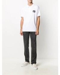 weißes besticktes Polohemd von Tommy Hilfiger