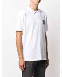 weißes besticktes Polohemd von Tommy Hilfiger