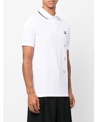 weißes besticktes Polohemd von Raf Simons X Fred Perry