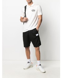 weißes besticktes Polohemd von Emporio Armani