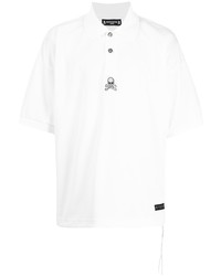 weißes besticktes Polohemd von Mastermind Japan