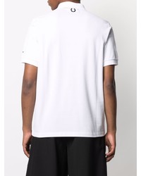 weißes besticktes Polohemd von Raf Simons X Fred Perry