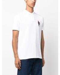 weißes besticktes Polohemd von Polo Ralph Lauren