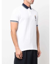 weißes besticktes Polohemd von Polo Ralph Lauren