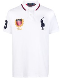 weißes besticktes Polohemd von Polo Ralph Lauren