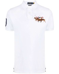 weißes besticktes Polohemd von Polo Ralph Lauren