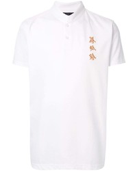 weißes besticktes Polohemd von Shanghai Tang