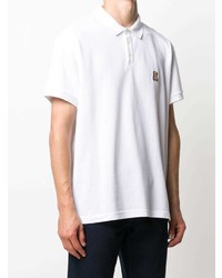 weißes besticktes Polohemd von Moschino