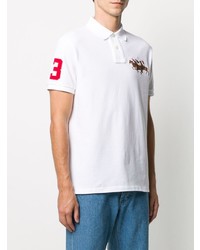 weißes besticktes Polohemd von Polo Ralph Lauren