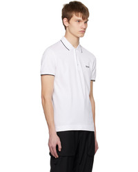 weißes besticktes Polohemd von Zegna