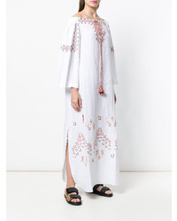 weißes besticktes schulterfreies Kleid von Ermanno Scervino