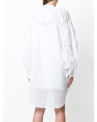 weißes besticktes Shirtkleid von Ermanno Scervino