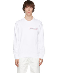 weißes besticktes Sweatshirt von Alexander McQueen