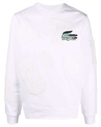 weißes besticktes Sweatshirt von Lacoste