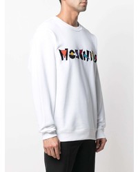 weißes besticktes Sweatshirt von Moschino