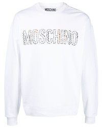 weißes besticktes Sweatshirt von Moschino