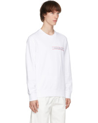 weißes besticktes Sweatshirt von Alexander McQueen