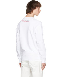 weißes besticktes Sweatshirt von Alexander McQueen