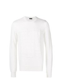 weißes besticktes Sweatshirt von Z Zegna