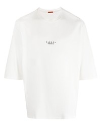weißes besticktes T-Shirt mit einem Rundhalsausschnitt von Barena