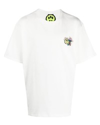 weißes besticktes T-Shirt mit einem Rundhalsausschnitt von BARROW