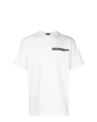 weißes besticktes T-Shirt mit einem Rundhalsausschnitt von Calvin Klein 205W39nyc