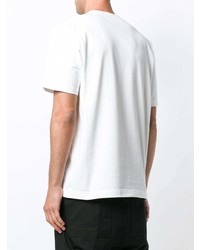 weißes besticktes T-Shirt mit einem Rundhalsausschnitt von Calvin Klein 205W39nyc