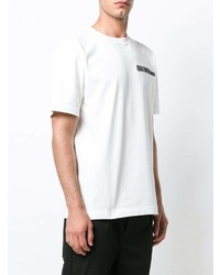 weißes besticktes T-Shirt mit einem Rundhalsausschnitt von Calvin Klein 205W39nyc