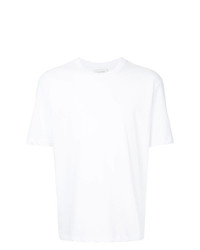 weißes besticktes T-Shirt mit einem Rundhalsausschnitt von CK Calvin Klein