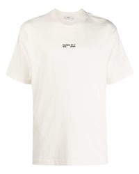weißes besticktes T-Shirt mit einem Rundhalsausschnitt von Closed