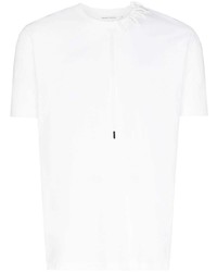 weißes besticktes T-Shirt mit einem Rundhalsausschnitt von Craig Green