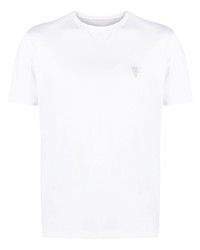 weißes besticktes T-Shirt mit einem Rundhalsausschnitt von Eleventy