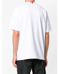 weißes besticktes T-Shirt mit einem Rundhalsausschnitt von Hilfiger Collection