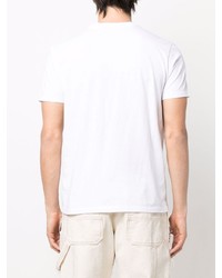 weißes besticktes T-Shirt mit einem Rundhalsausschnitt von Etro