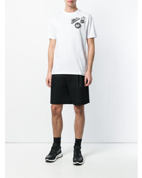 weißes besticktes T-Shirt mit einem Rundhalsausschnitt von McQ Alexander McQueen